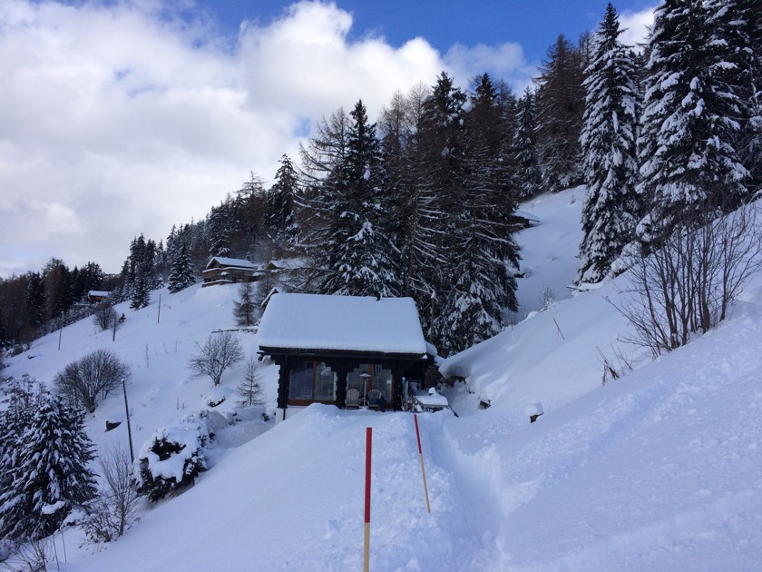 Aanzicht vanaf de skispiste